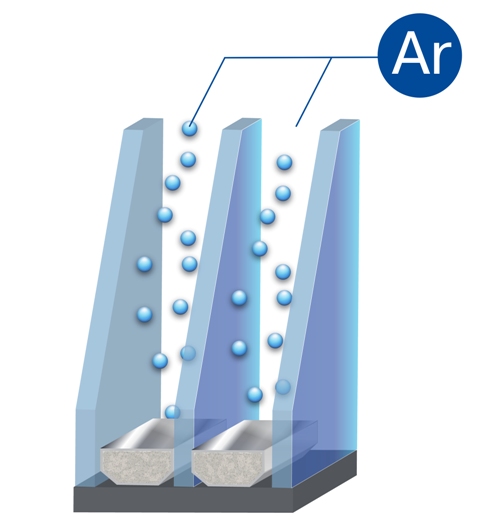 Стеклопакет с аргоном