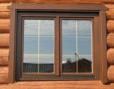 установка окон в деревянном доме